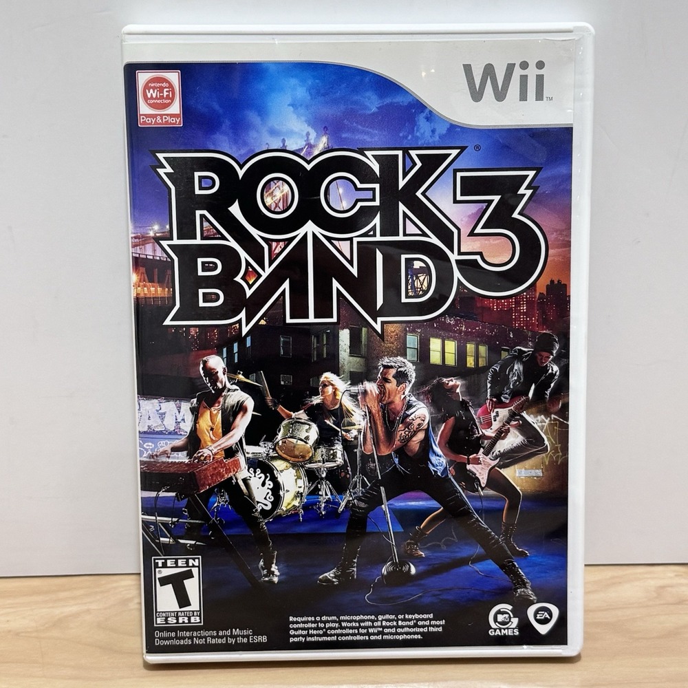 Rock Band 3 Nintendo Wii 2010 Music Rhythm Video Game by Harmonix Rated T Teen